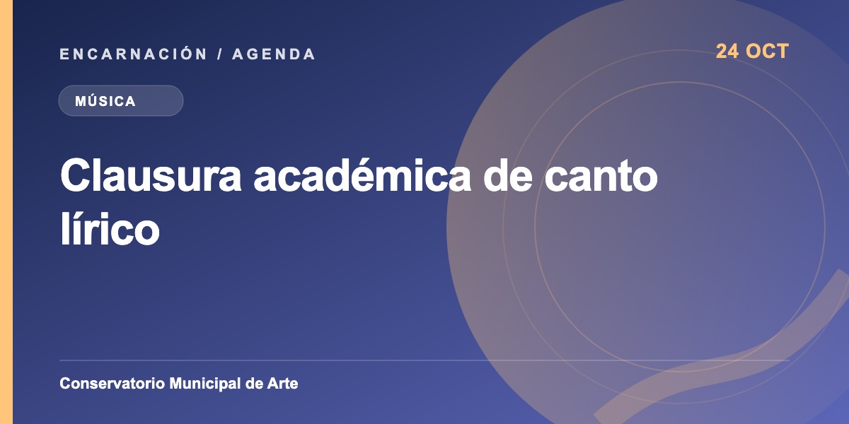 Clausura académica de canto lírico