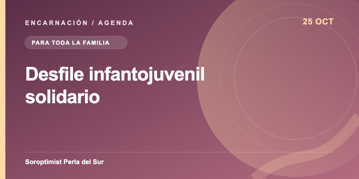 Desfile infantojuvenil solidario