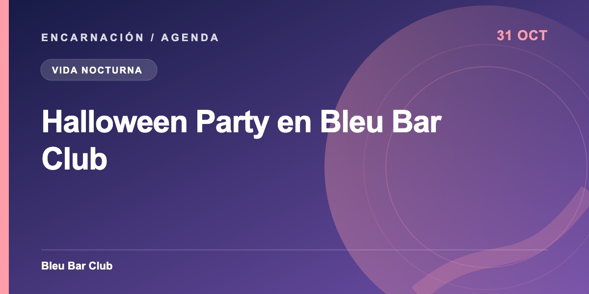 Halloween Party en Bleu Bar Club