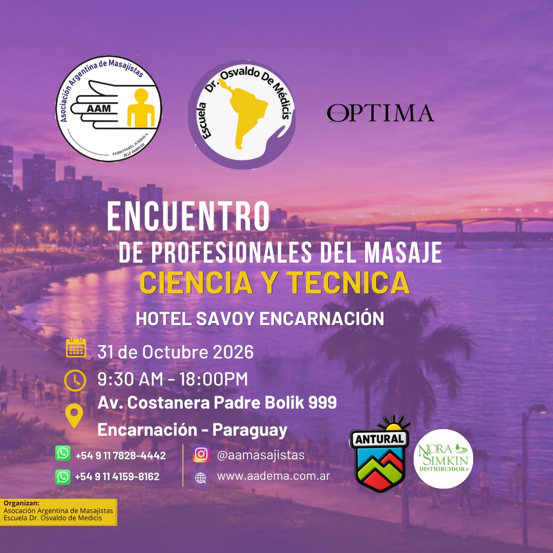 Afiche de Encuentro de Profesionales del Masaje